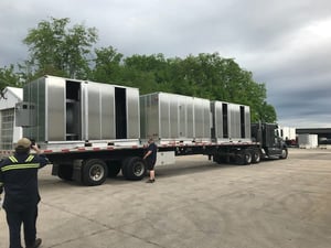 air-cooled chiller on truck for shipping